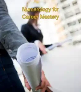 numerology career Astrological chart with zodiac signs and career symbols like a briefcase, lightbulb, and upward arrow